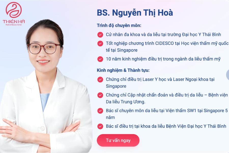 Bác sĩ Nguyễn Thị Hà chuyên gia da liễu tại Thiên Hà Medical Beauty Center