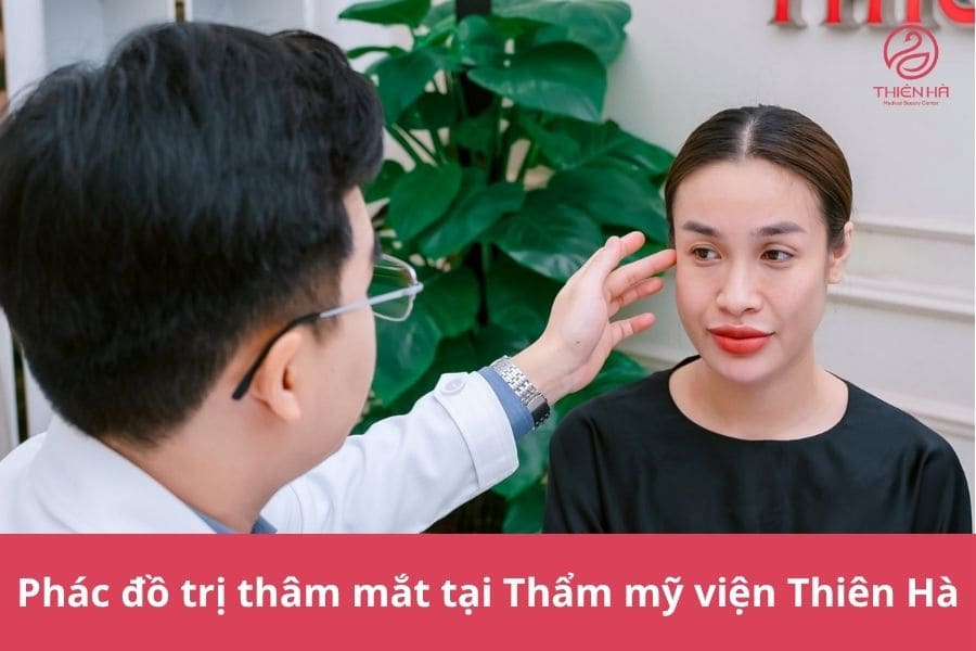 Uống gì để trị thâm quầng mắt? Gợi ý từ bác sĩ da liễu 6 Tại Thẩm mỹ viện Thiên Hà, bác sĩ điều trị quầng thâm theo đúng nguyên nhân, đồng thời tư vấn chế độ dinh dưỡng và dưỡng chất cần bổ sung để hỗ trợ quá trình cải thiện