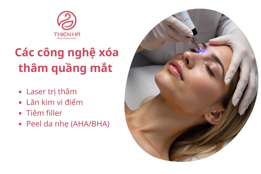 Công nghệ hiện đại giúp xóa thâm quầng mắt hiệu quả.