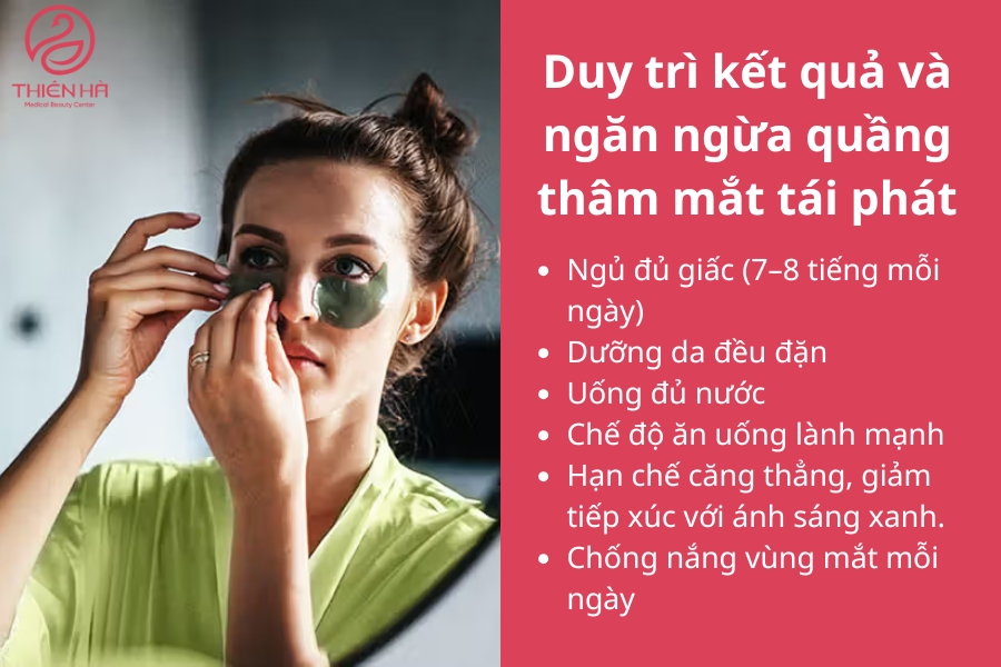 Duy trì lối sống lành mạnh giúp ngăn ngừa quầng thâm mắt
