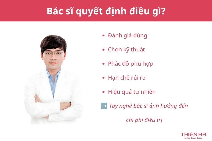 Xóa thâm quầng mắt giá bao nhiêu? Cập nhật bảng giá mới 4 Tay nghề bác sĩ ảnh hưởng đến chi phí điều trị