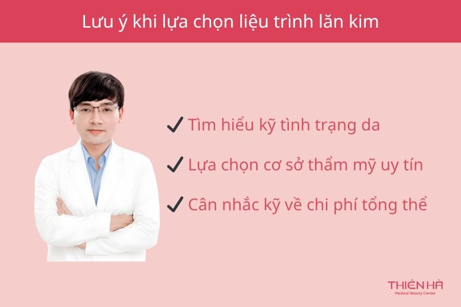 Lưu ý khi lựa chọn liệu trình lăn kim