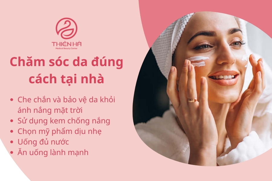 Bôi kem chống nắng, dưỡng ẩm và che chắn đúng cách giúp da phục hồi hiệu quả sau khi bị sạm do lăn kim.