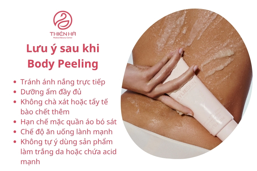 Những lưu ý quan trọng sau khi Body Peeling