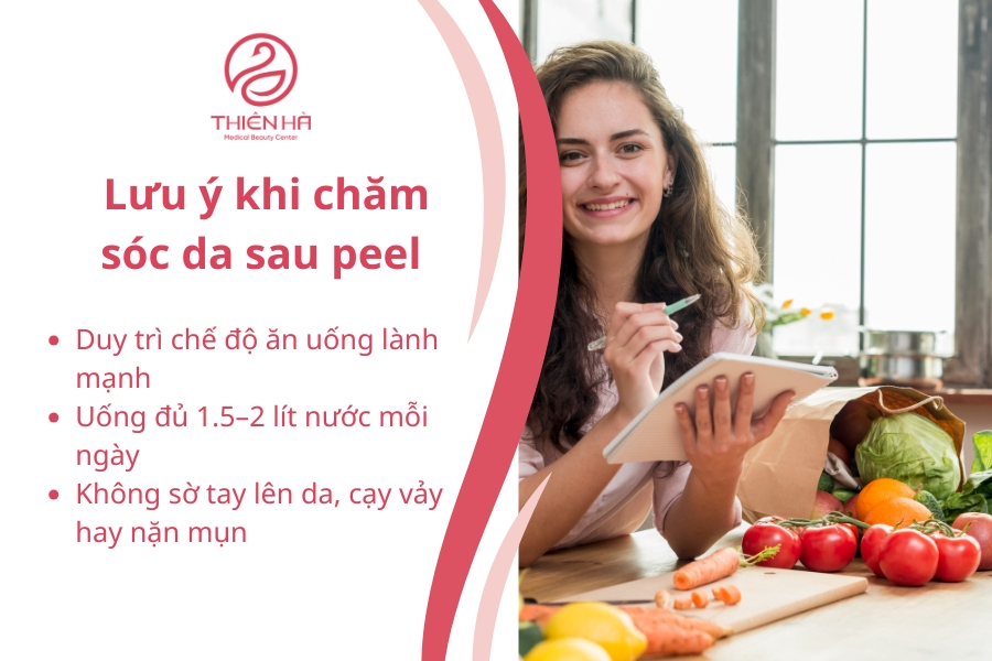 Những lưu ý quan trọng khi chăm sóc da sau peel