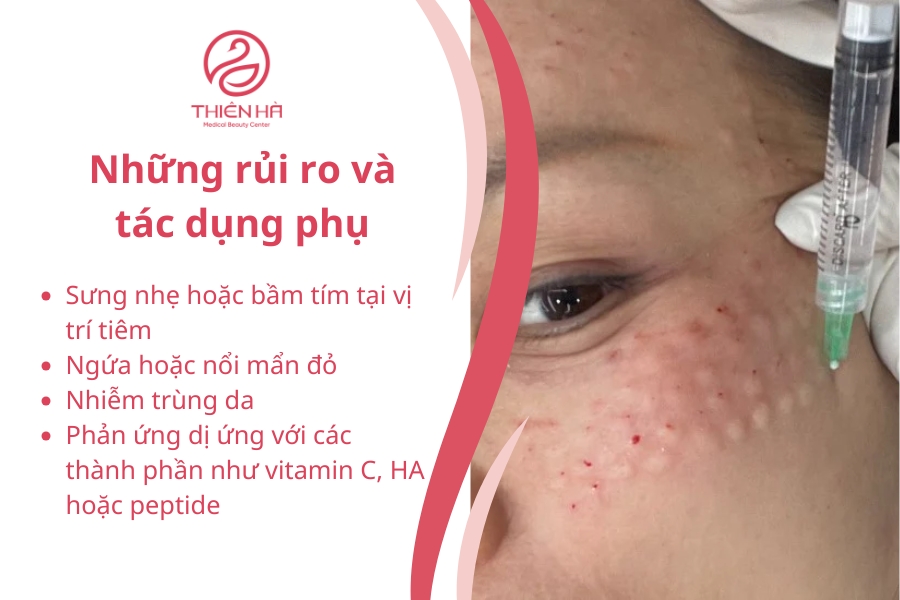 Các vùng da sau tiêm bị sưng nhẹ, bầm tím hoặc nổi mẩn – những phản ứng phổ biến nhưng thường là tạm thời nếu chăm sóc đúng cách.
