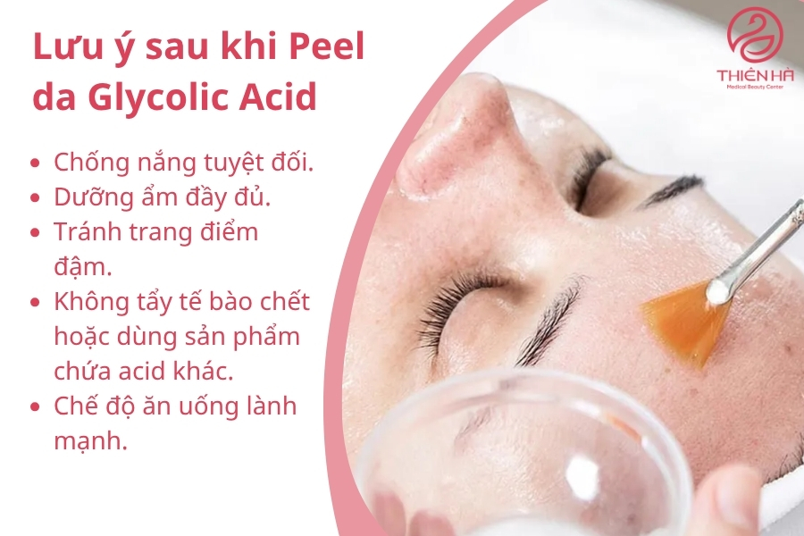 Những lưu ý sau khi Peel da Glycolic Acid
