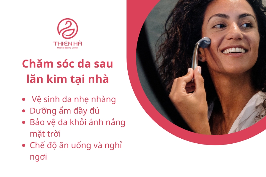 Chăm sóc da sau lăn kim tại nhà