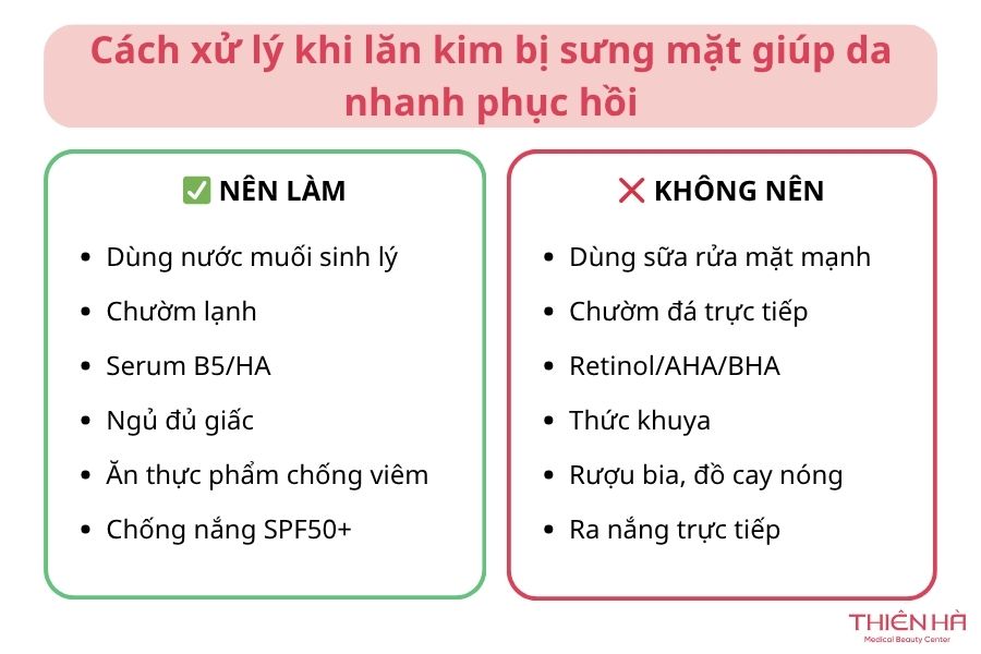 Lăn kim bị sưng mặt: Nguyên nhân, cách xử lý và lời khuyên 6 Cách xử lý khi lăn kim bị sưng mặt giúp mặt hết sưng nhanh chóng