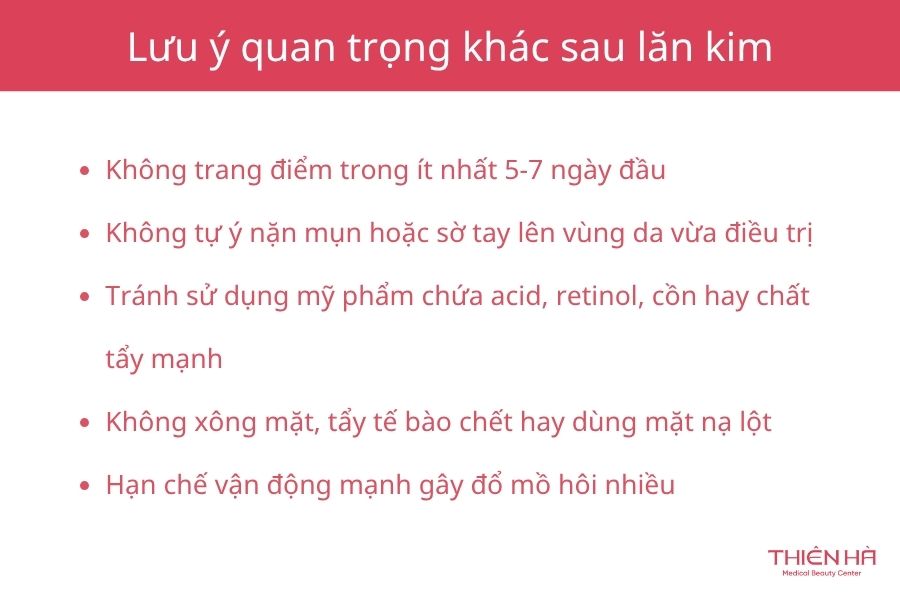 Lăn kim có được ăn hải sản không? Lời khuyên từ chuyên gia 4 Những lưu ý quan trọng khác sau lăn kim