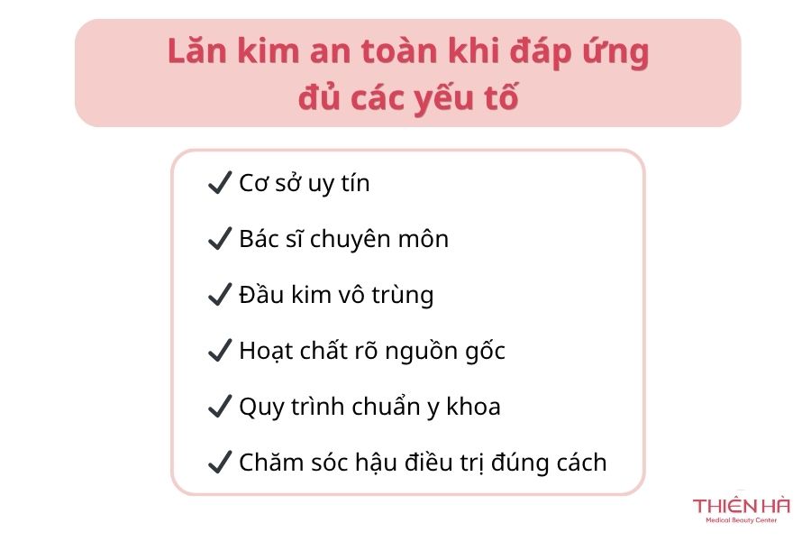 Lăn kim là gì? Tác dụng, quy trình và lưu ý quan trọng 4 Lăn kim là biện pháp an toàn nếu đáp ứng đầy đủ các yếu tố cần thiết