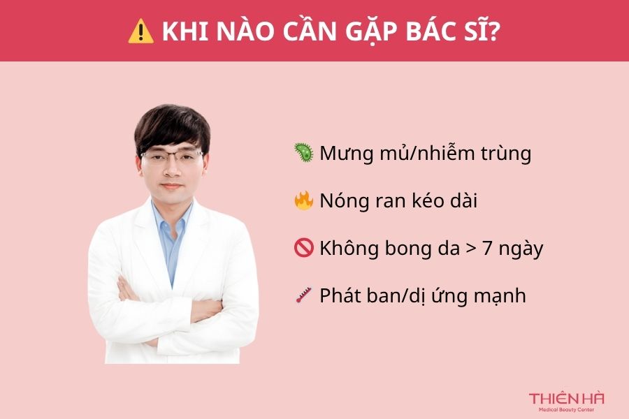 Lăn kim mấy ngày bong da? Quy trình & lưu ý 8 Khi nào cần gặp bác sĩ?