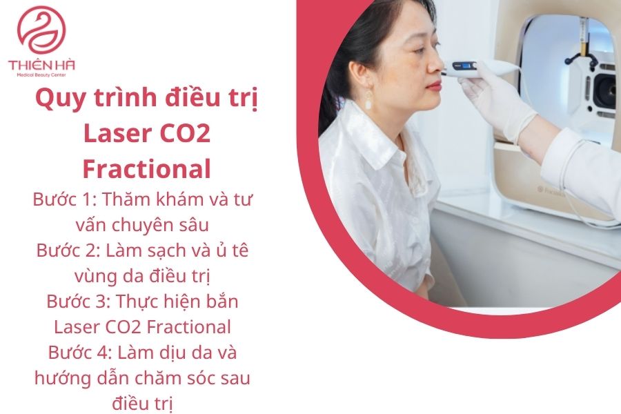 Thực hiện điều trị Laser CO2 Fractional