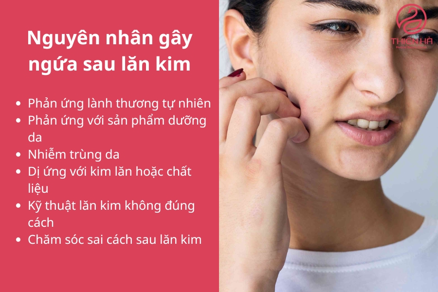 Ngứa nhẹ sau lăn kim là phản ứng bình thường của cơ thể