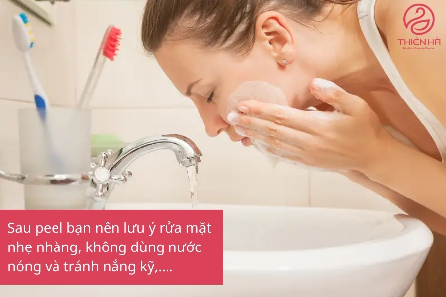  Lưu ý quan trọng khi rửa mặt sau peel da