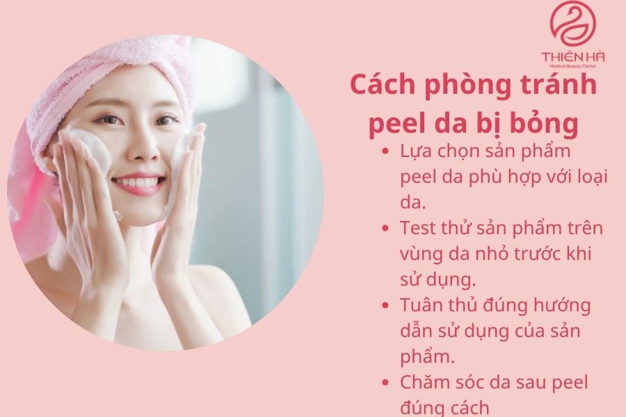 Các bước chăm sóc da sau peel giúp phòng tránh bỏng da