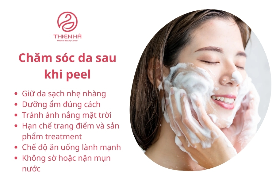 Chăm sóc da sau khi peel da để tránh bị nổi mụn nước
