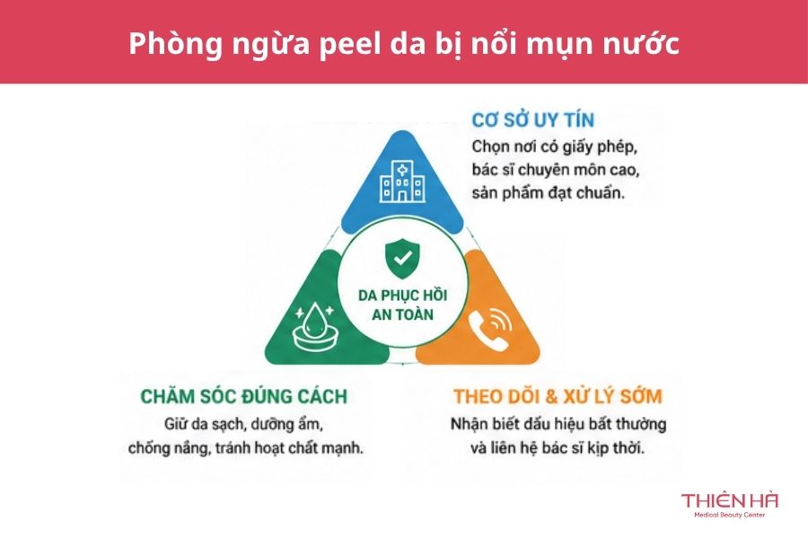 Phòng ngừa peel da bị nổi mụn nước