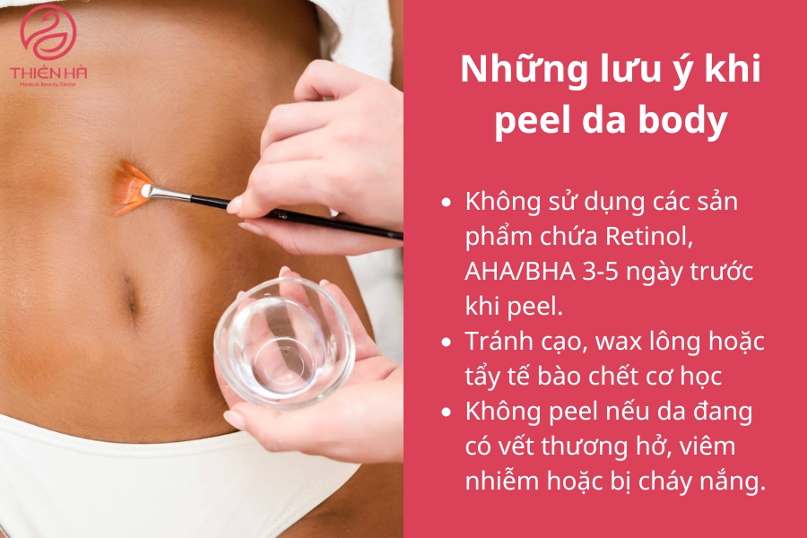 Những lưu ý khi peel da body