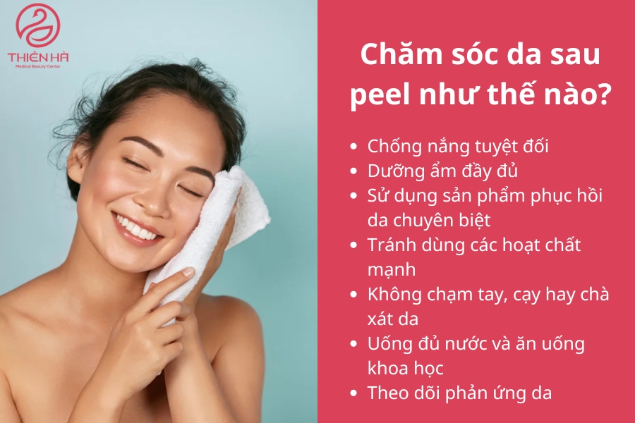 Chăm sóc da sau peel như thế nào để tránh mỏng da?