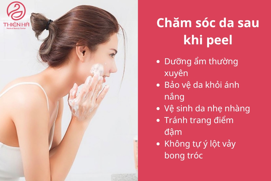 Chăm sóc da sau khi peel