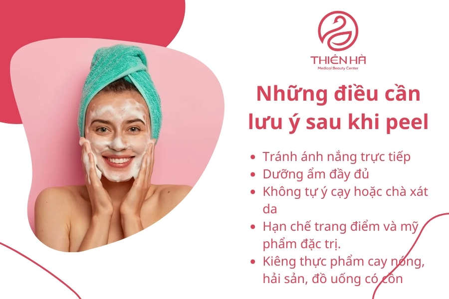  Những điều cần lưu ý sau khi peel da