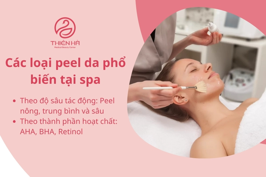 Các loại peel da phổ biến tại spa