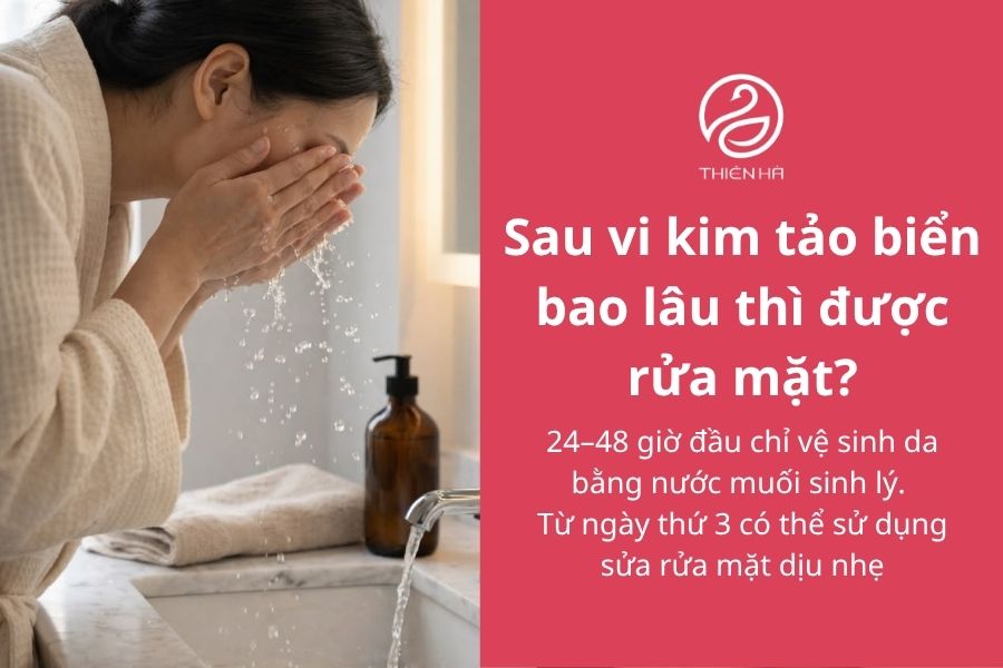 Sau khi vi kim tảo biển nên làm gì? Chăm sóc da đúng cách 8 Sau vi kim tảo biển bao lâu thì được rửa mặt? Bao lâu được makeup?