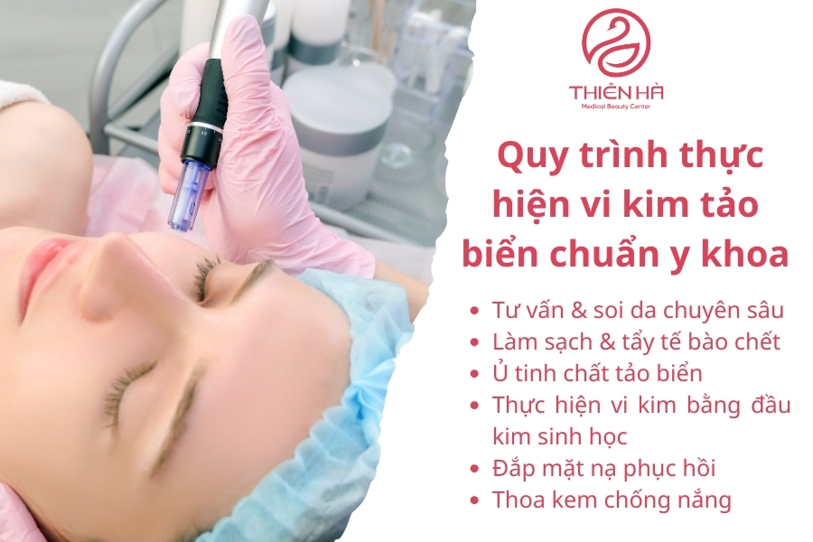 Quy trình thực hiện vi kim tảo biển chuẩn y khoa