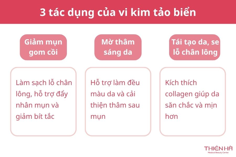 Vi kim tảo biển: Tác dụng, quy trình & lưu ý từ Bác sĩ Thiên Hà 3 Vi kim tảo biển có tác dụng gì?