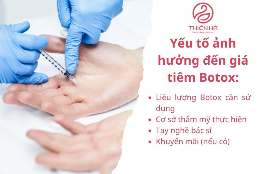 Chi phí tiêm Botox trị mồ hôi tay có thể dao động tùy theo nhiều yếu tố khác nhau