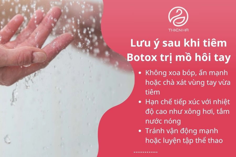 Lưu ý sau khi tiêm Botox trị mồ hôi tay