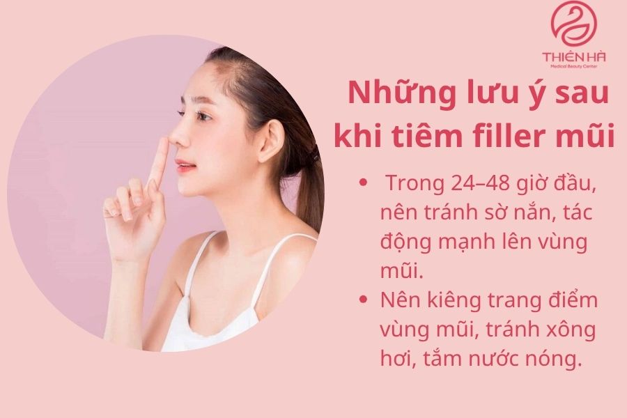 Tránh sờ nắn tác động mạnh lên vùng mũi 