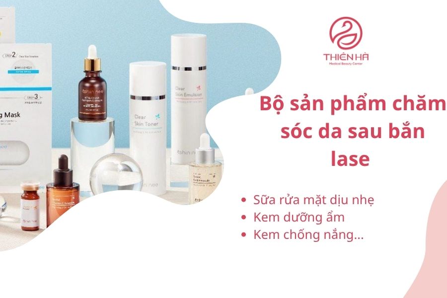 Bộ sản phẩm chăm sóc da sau bắn laser