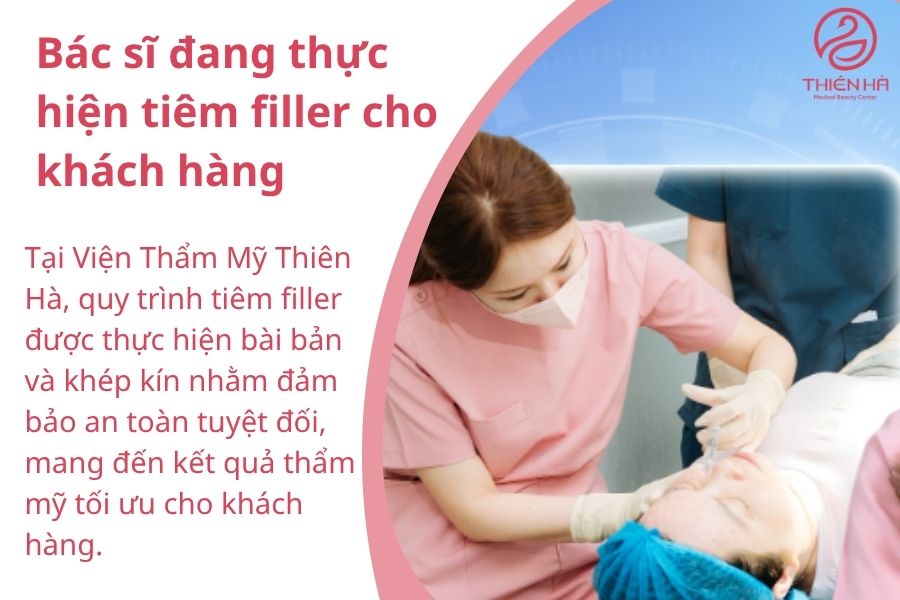 Đội ngũ bác sĩ giàu kinh nghiệm tại Thiên Hà đảm bảo quy trình tiêm filler diễn ra an toàn và hiệu quả