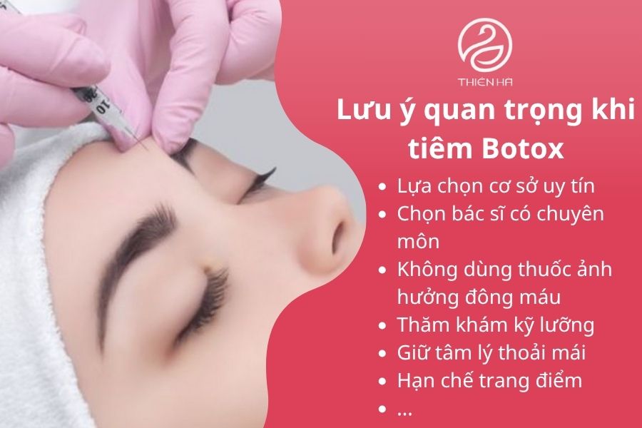 Lưu ý một số điều quan trọng trước, trong và sau khi tiêm Botox
