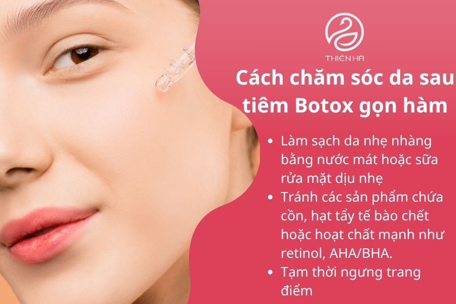 Cách chăm sóc da sau tiêm Botox gọn hàm