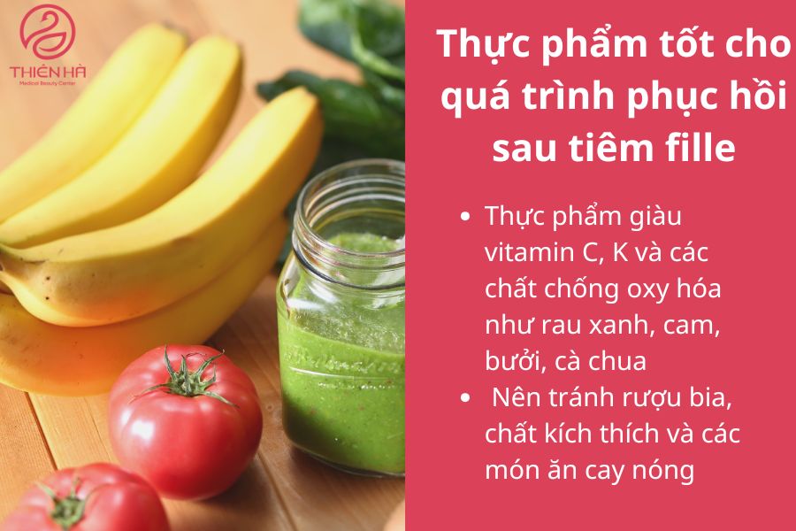 Các loại thực phẩm nên ăn và nên tránh để hỗ trợ quá trình phục hồi sau tiêm filler