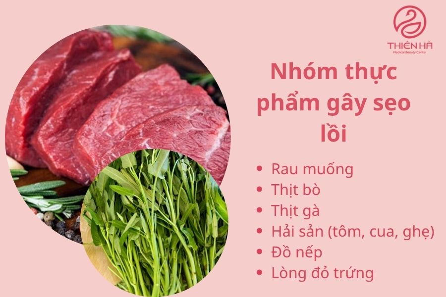 Nhóm thực phẩm gây sẹo lồi