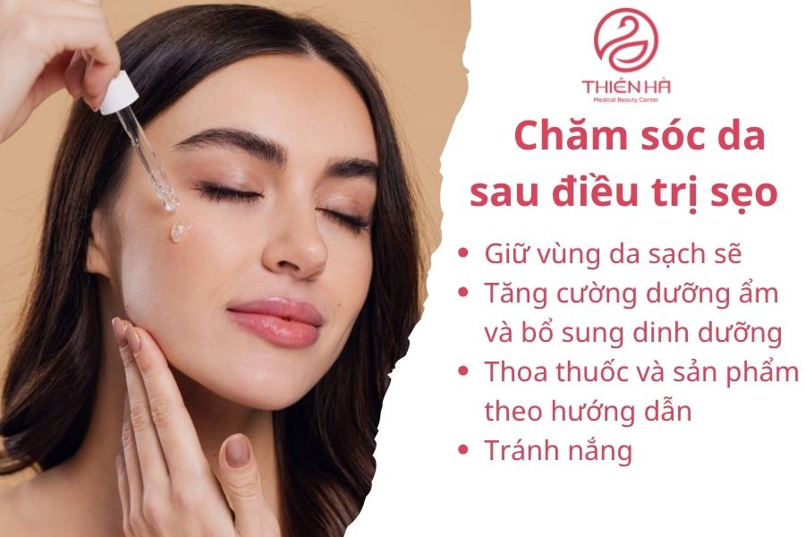 Chăm sóc da sau điều trị sẹo 