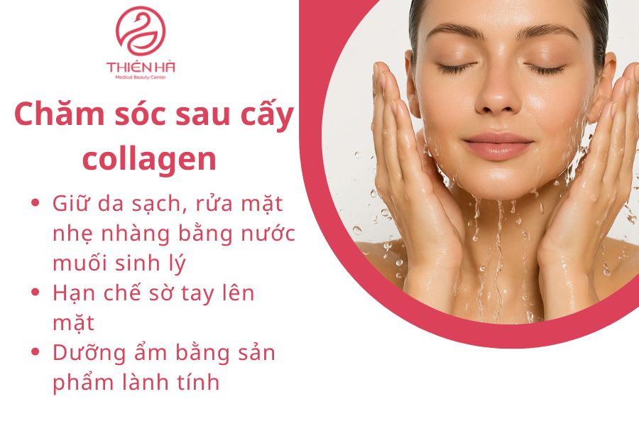 Chăm sóc sau cấy collagen