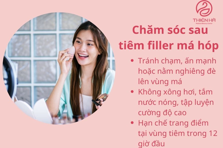 Hạn chế trang điểm tại vùng tiêm 