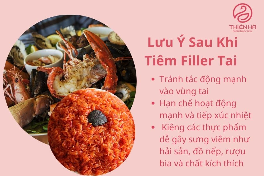 Kiêng các thực phẩm dễ gây sưng viêm như hải sản, đồ nếp, rượu bia