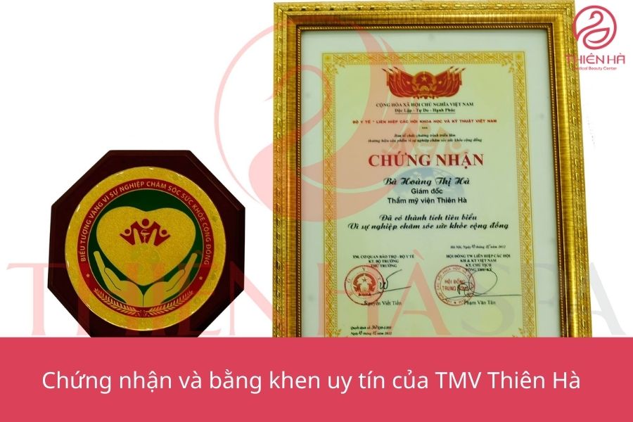 Các chứng nhận và bằng khen uy tín của TMV Thiên Hà