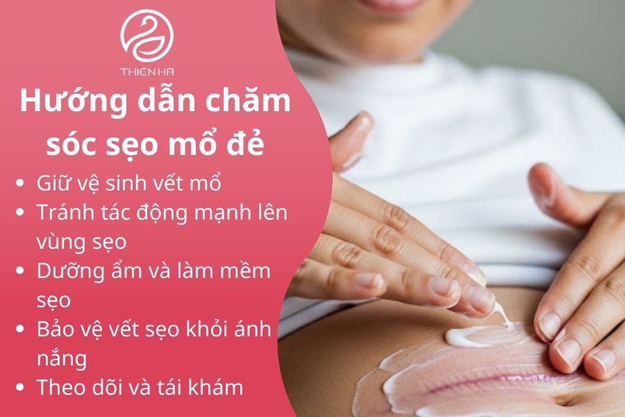 Hướng dẫn chăm sóc sẹo mổ đẻ