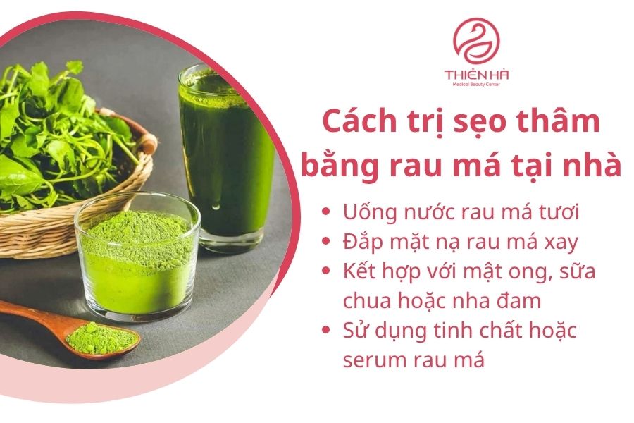 Cách trị sẹo thâm bằng rau má tại nhà