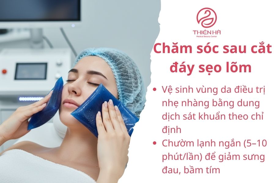 Chườm lạnh ngắn để giảm sưng đau 