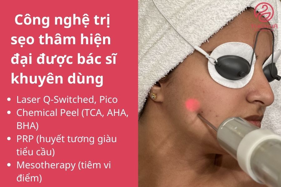 Công nghệ trị sẹo thâm hiện đại được bác sĩ khuyên dùng