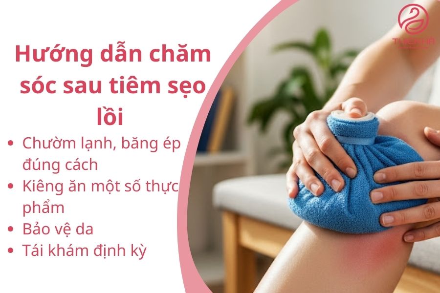 Hướng dẫn chăm sóc sau tiêm sẹo lồi 