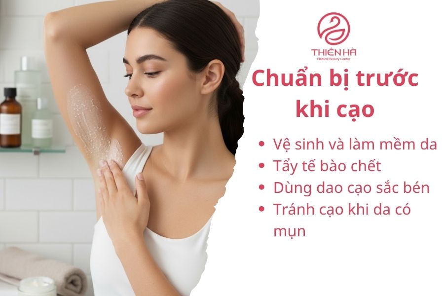 Chuẩn bị trước khi cạo